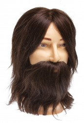 Голова-манекен учебная DEWAL мужская Шатен 35 см для парикмахеров